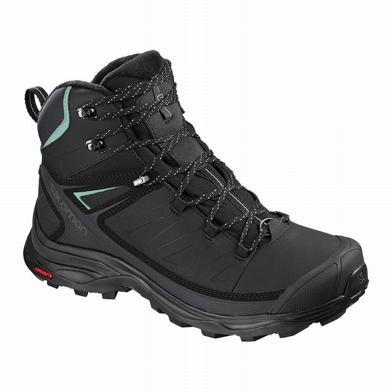 Bottes Hiver Salomon Femme Noir - Salomon X ULTRA MID CS WP W - France (9214-JNKVH)